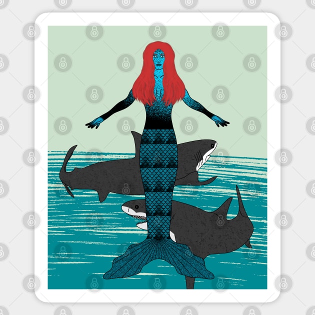 Red Hair Mermaid Sticker by Manzo Carey